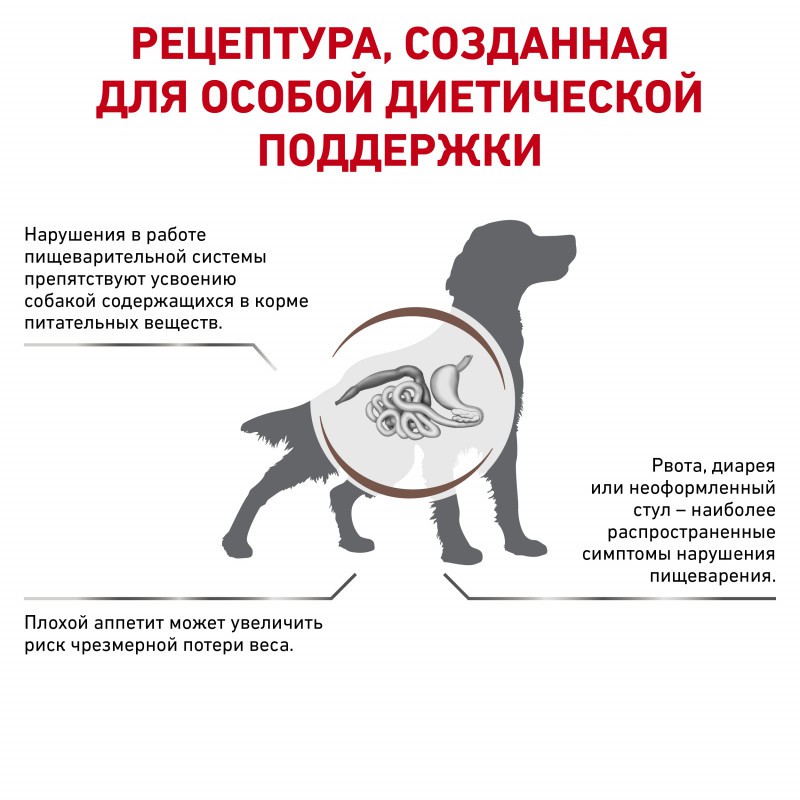 Корм сухой диетический для взрослых собак при расстройствах пищеварения